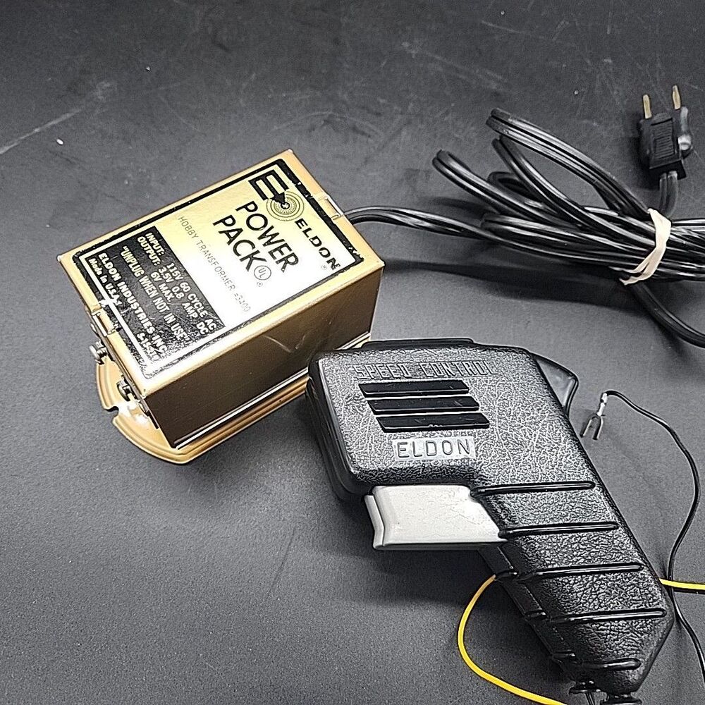 Vtg Eldon Power Pack Eldon Industries #3400 And 2 Speed Controllers